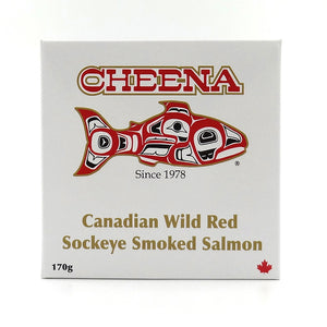 高級珍味 天然紅鮭スモーク缶詰　160g　